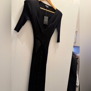 Giorgio Armani Black Long Sleeve Dress